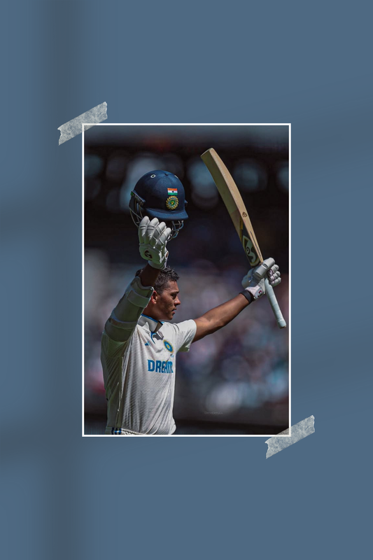 Yashasvi Jaiswal | #0390 | BGT 2024-25 | Cricket | Sports Poster