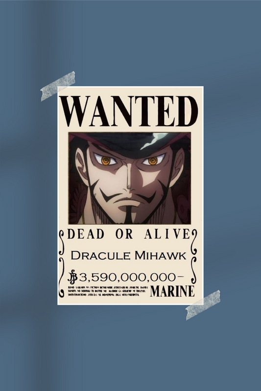 Dracule Mihawk | One Piece | #4688 | Anime Poster