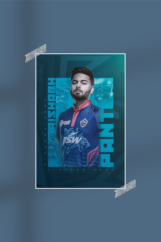 Rishabh Pant | #3757 | Cricket | Sports Poster