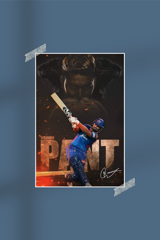 Rishabh Pant | #3755 | Cricket | Sports Poster
