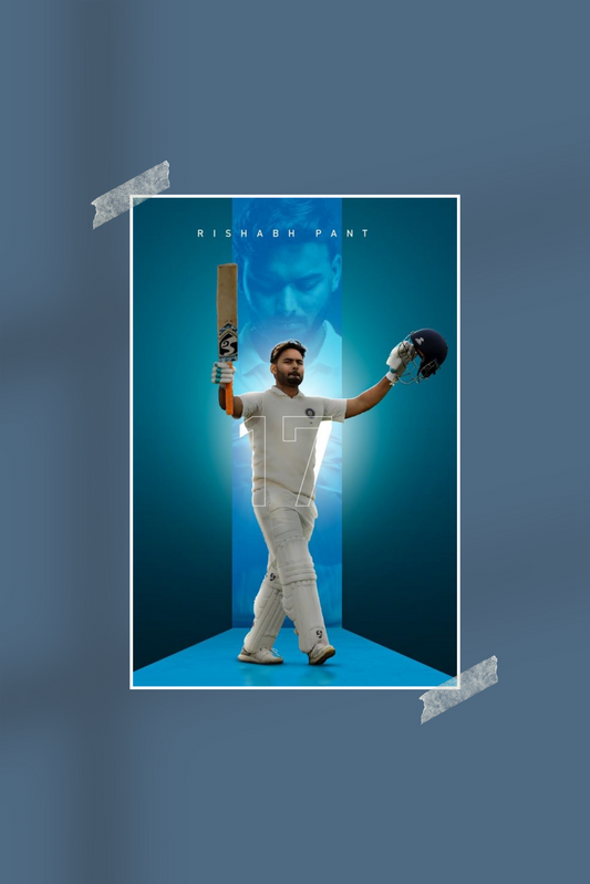 Rishabh Pant | #3763 | Cricket | Sports Poster